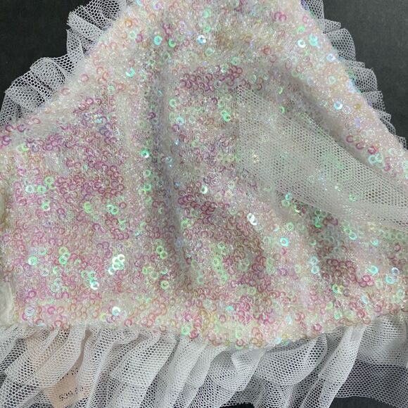 Victoria’s Secret Bling Sequin Embellished Mesh Triangle bralette bra Medium - Picture 6 of 8